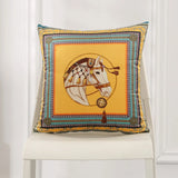 Luxury White Horse Velvet Pillow Case 45x45cm