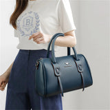 Genuine Soft Leather Vintage Shoulder Tote Bag