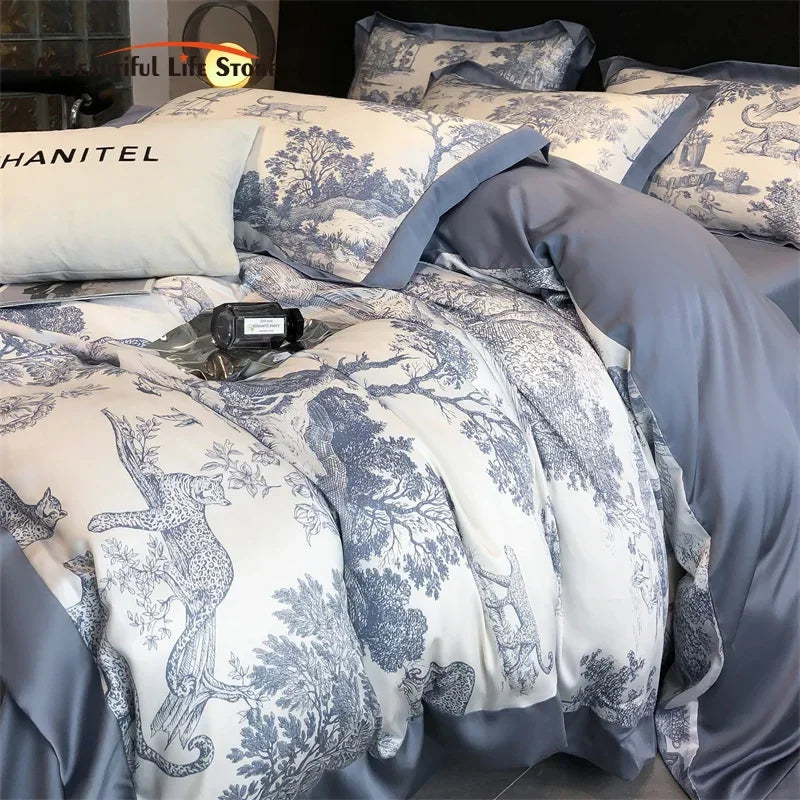 Soft Silky Eucalyptus Fiber Bedding Set - 4 Pcs