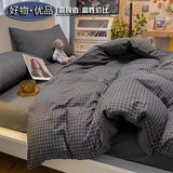 INS Gentle Pink Rose Bedding Set for Girls Women Kawaii 4 pcs