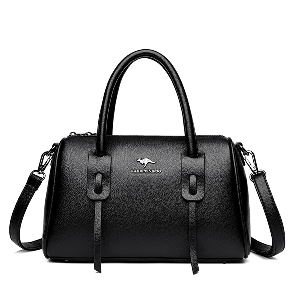 Genuine Soft Leather Vintage Shoulder Tote Bag