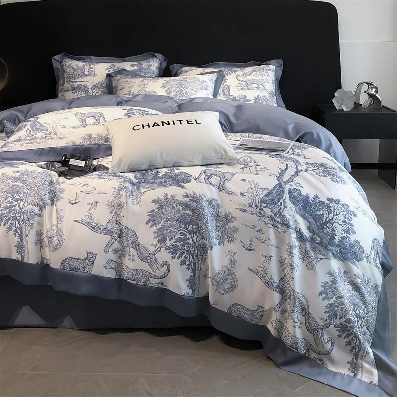 Soft Silky Eucalyptus Fiber Bedding Set - 4 Pcs