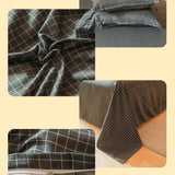 Black White Small Checks Printed Bed Set - 4 Pcs