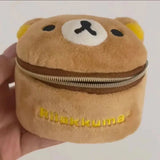 Kawaii Rilakkuma Plush Oval Makeup Bag for Girls