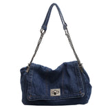 Denim Chain Crossbody Bag for Daily Work & Travel
