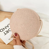 Summer Woven Straw Crossbody Bag for Women