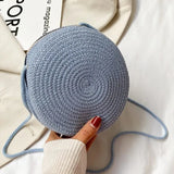 Summer Woven Straw Crossbody Bag for Women