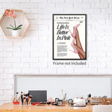 Vintage Trendy Newspaper Wall Art Canvas Decor  Clean Vanilla Store