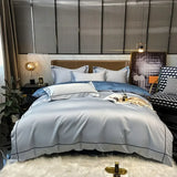 Svetanya Embroidery 100% Egyptian Cotton Bedding Set 4pcs