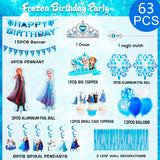 Frozen Birthday Party Supplies - 63pcs Set
