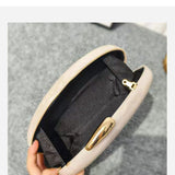 Luxury Ivory Pearl Egg Shape Clutch Bag for Parties