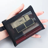 Mesh Clear Cosmetic Bags - Portable Organizer 1/3pcs  Clean Vanilla Store