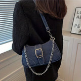Chic Denim Tote Shoulder Bag for Women, Casual Style