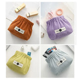 Corduroy Elastic Storage Bag for Women - Large Capacity