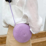 Summer Woven Straw Crossbody Bag for Women