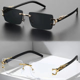 Trendy Frameless Rectangular Sunglasses - 1/2 PCS