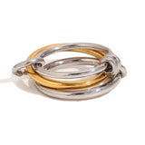 E.B.belle Gold Plated Strand Loop Finger Rings for Women