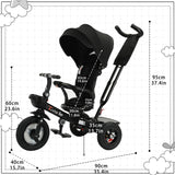 Ubravoo Baby Stroller Tricycle Ride Bike 360° Rotation