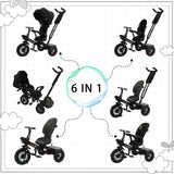 Ubravoo Baby Stroller Tricycle Ride Bike 360° Rotation