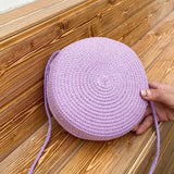 Summer Woven Straw Crossbody Bag for Women