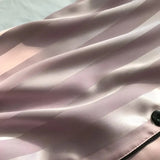 Plus Size Satin Striped Lounge Set for Women