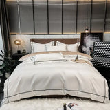 Svetanya Embroidery 100% Egyptian Cotton Bedding Set 4pcs