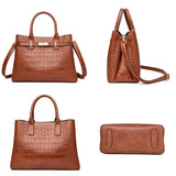 Soft Leather 3-Layer Women Single Shoulder Bag