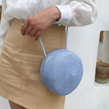 Summer Woven Straw Crossbody Bag for Women