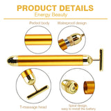 24K Gold Facial Wrinkle Lift Bar Massager Energy Bar