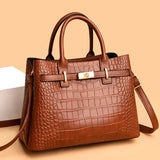 Soft Leather 3-Layer Women Single Shoulder Bag