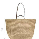 Casual Large Capacity Woven Straw Tote Bag 2025
