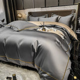 White Egyptian Cotton Bedding Set with Embroidery 4 pcs
