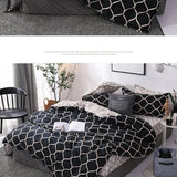 Luxury Black Bedding Comforter Set with Pillow Case
