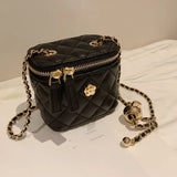 Camellia Small Shoulder Bag with Chain Strap