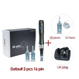 Dr pen Ultima M8 With 22 Cartridge Wireless Derma Microneedle Pen Skincare Kit MTS Treatment Professionals Use Beauty Machine - Clean Vanilla