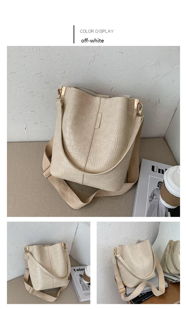 Vintage Crocodile Pattern Crossbody Bag for Women  Clean Vanilla Store