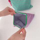Hot Portable Large Capacity Plaid Makeup Bag