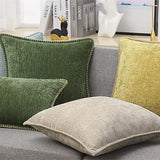 Olanly Chenille Cushion Cover Soft Velvet 50x50cm