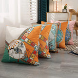Luxury White Horse Velvet Pillow Case 45x45cm