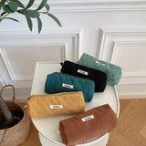 Retro Corduroy Cosmetic Storage Bag for Women