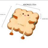 Cute Simulation Bread Toast Cushion Pillow 1pc