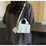 New Fashion Color Block Denim Square Shoulder Bag