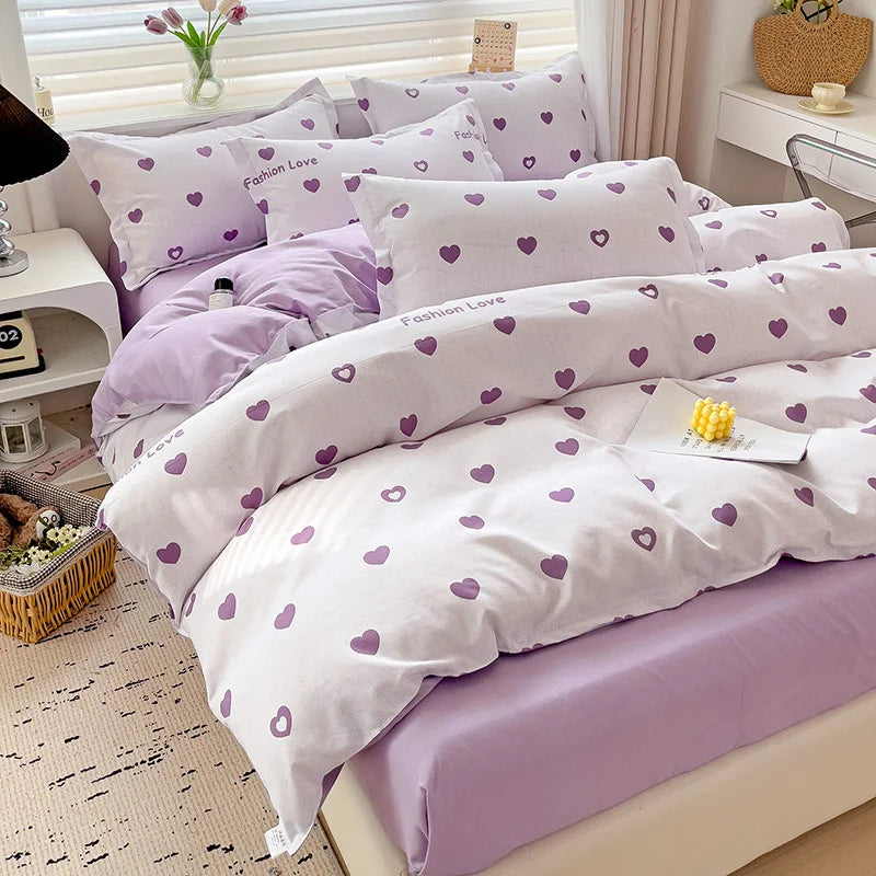 Fresh Style 100% Cotton Bedding Set 4pcs