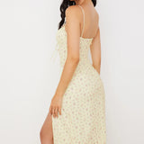 Elegant Floral Bodycon Dress for Summer Vacation