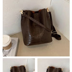 Vintage Crocodile Pattern Crossbody Bag for Women  Clean Vanilla Store