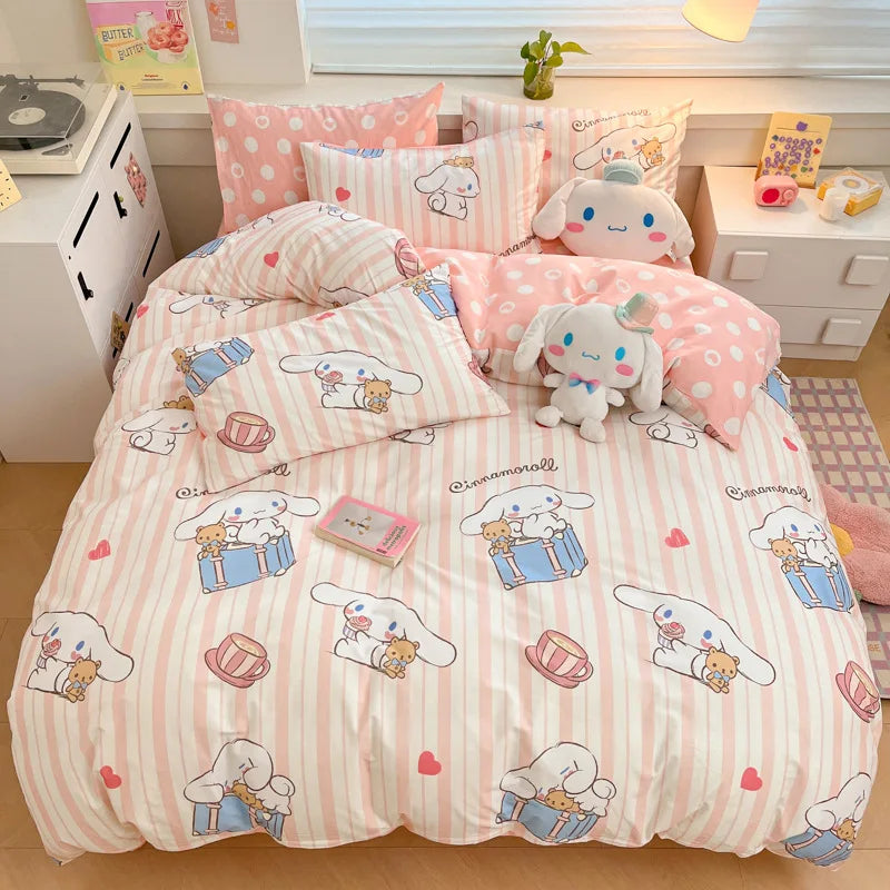 Kuromi Melody Cartoon Duvet Cover Kids Bedding Set