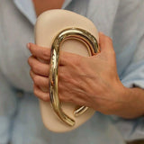 Gold Closure Box Clutch Bag for Women Evening Party