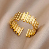 Gold Color Stainless Steel Rings for Women Men