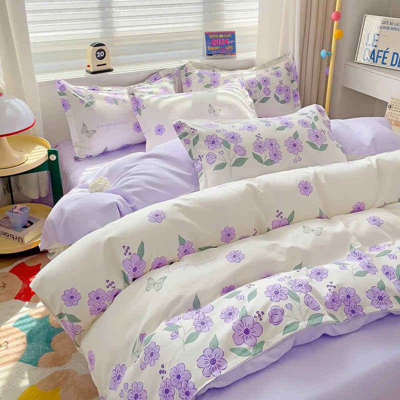 Fresh Style 100% Cotton Bedding Set 4pcs