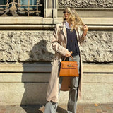 2025 JW PEI Trapezoidal Leather Women's Bag Crossbody